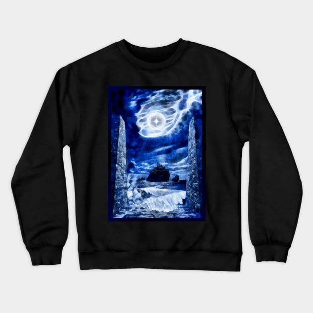 The Great Flood of Atlantis Crewneck Sweatshirt by designbymario